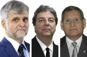 Desembargadores José Ale Ahmad Netto, Jairo Roberto de Quadros e Geraldo de Almeida Santiago
