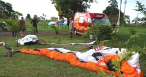 Equipamento caiu em área de sítio, em Amambai. Foto: A Gazeta News